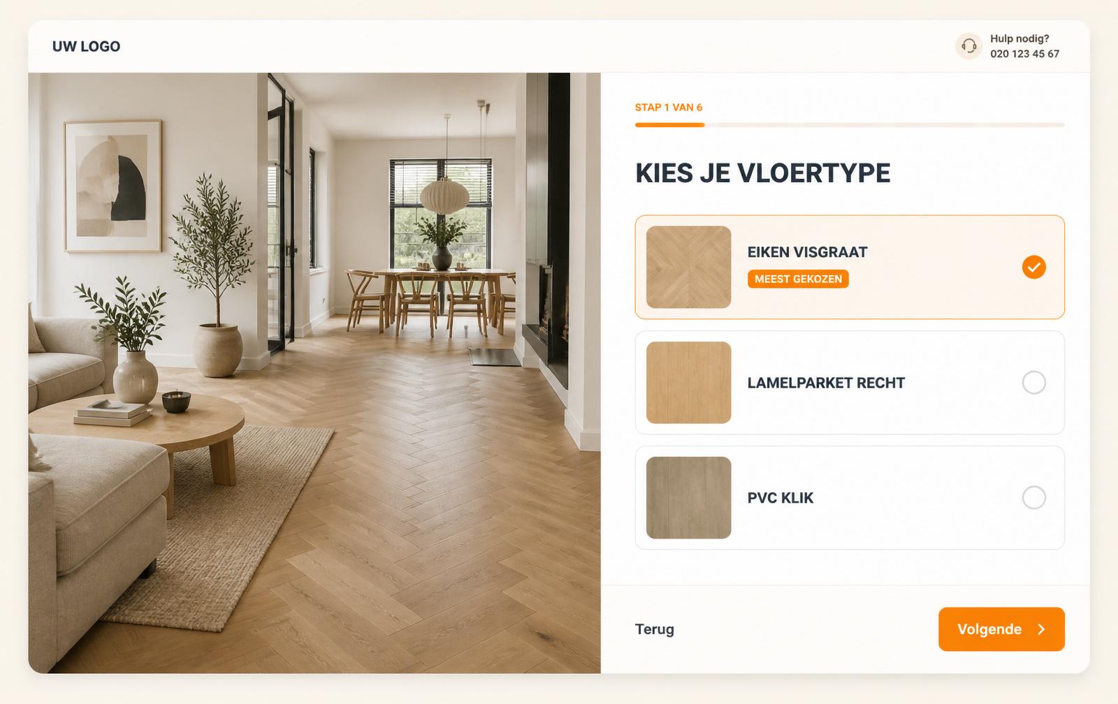 Vloerspecialist Twente — voorbeeld gebouwd door Jouwconfigurator.nl